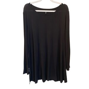 Eileen‎ Fisher Womens Size XL Silk Stretchy Jersey Long Sleeve Tunic Top